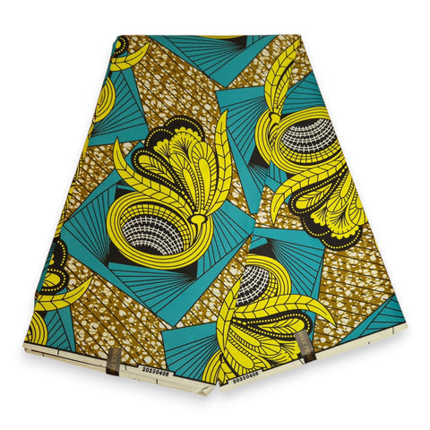 Tela estampada africana - Amarillo PO-5068 - Polialgodón