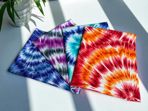 4 Fat Quarters - Telas Quilting Tie Dye mix / Telas Patchwork - Tela estampada Africana