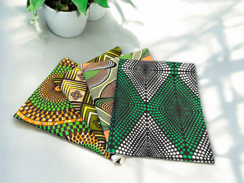 4 cuartos anchos - Verde Tejidos acolchados / Tejidos patchwork - Tejido estampado africano