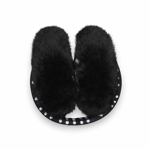 Orejeras con Estampado Africano - Calentadores de Orejas de Invierno Plegables - Negro Blanco Bogolan