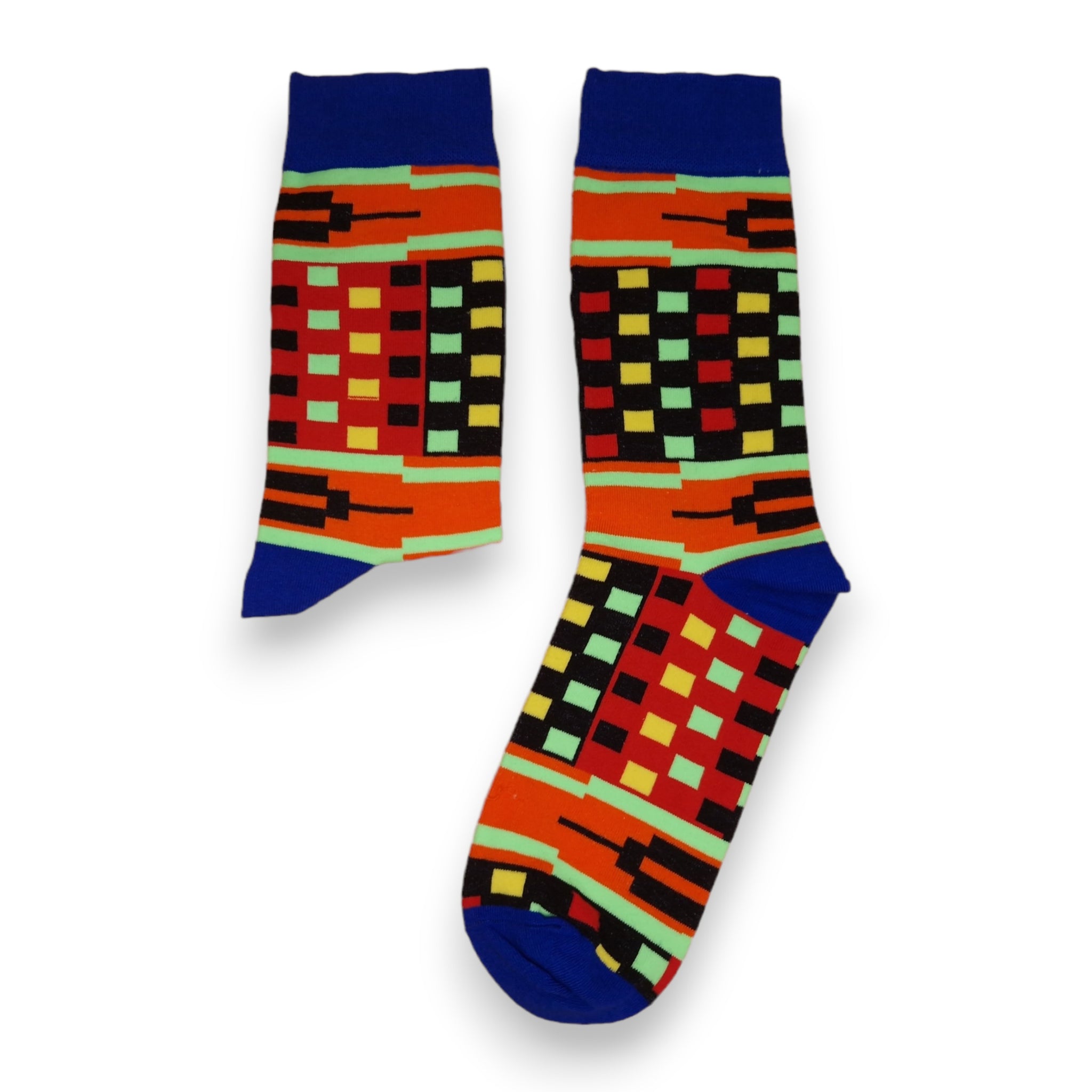 Calcetines africanos / Calcetines afro / Calcetines kente - Azul multicolor