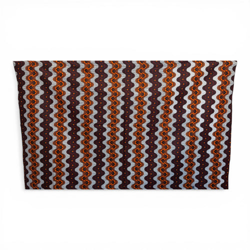 Pareo / Sarong - Falda envolvente de playa / pareo portabebés - Rayas onduladas naranja y rojo burdeos con flor