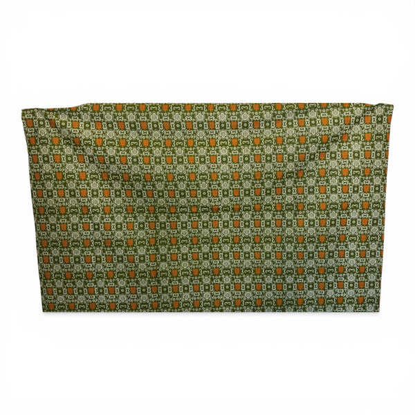 Pareo / Sarong - Falda envolvente de playa / pareo portabebés - Iconos Bogolan verde oliva y naranja