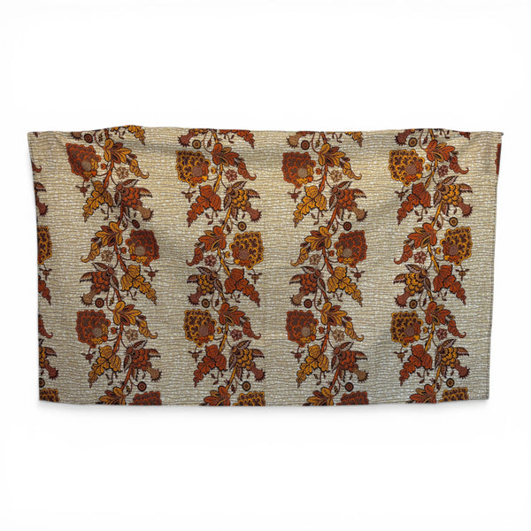 Pareo / Sarong - Falda envolvente de playa / pareo portabebés - Beige / flor amarilla