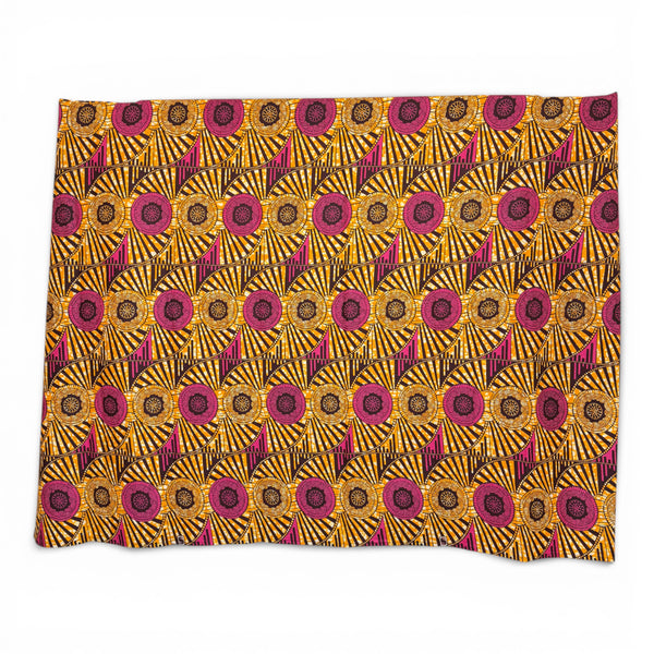 Pareo / Sarong - Falda envolvente de playa / pareo portabebés - Marrón Amarillo Circle Rays