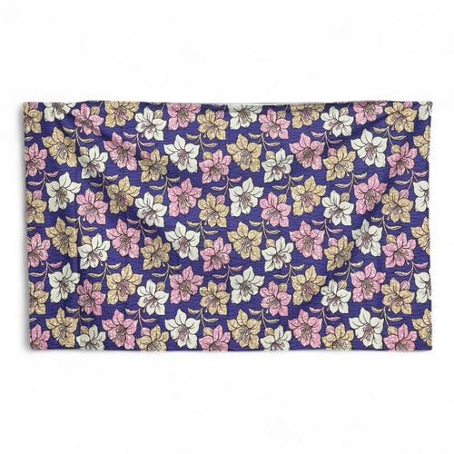Pareo / Sarong - Falda envolvente de playa / pareo portabebés - Morado Flowers