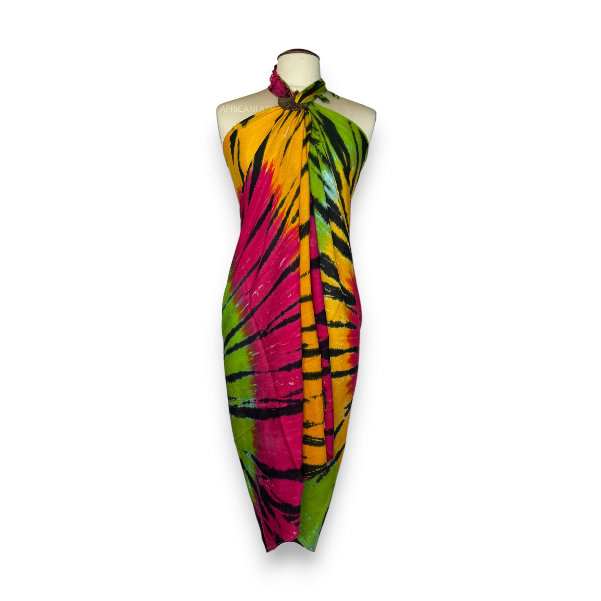 Pareo / Sarong - Falda envolvente de playa - Tie dye Multicolores