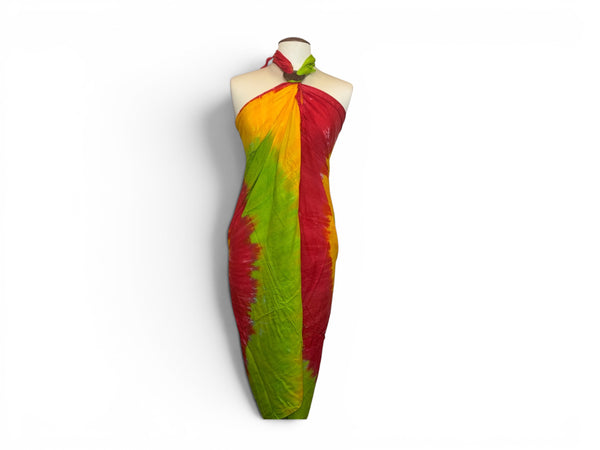 Pareo / Sarong - Falda envolvente de playa - Tie dye Multicolores