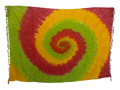 Pareo / Sarong - Falda envolvente de playa - Tie dye Multicolores