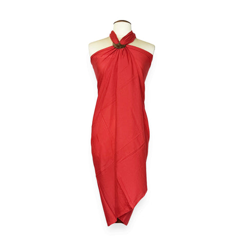 Pareo / Sarong - Falda envolvente de playa - Rojo