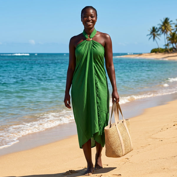 Pareo / Sarong - Falda envolvente de playa - Verde