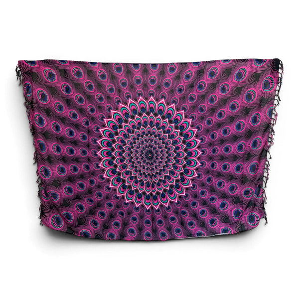 Pareo / Sarong - Falda envolvente de playa - Rosa pavo real