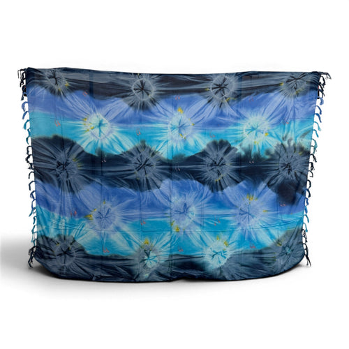 Pareo / Sarong - Falda envolvente de playa - Azul Navy Tie Dye Ocean