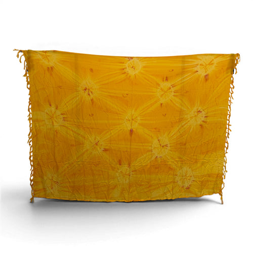 Pareo / Sarong - Falda envolvente de playa - Amarillo Naranja Sunset Tie Dye