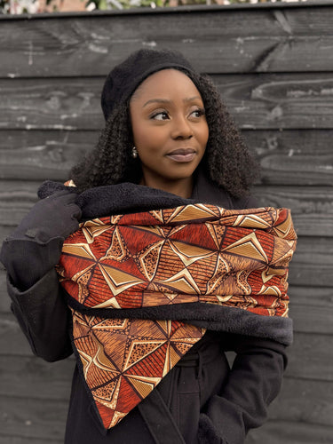 Bufanda de invierno estampado africano para Adultos Unisex - Prism Marrón