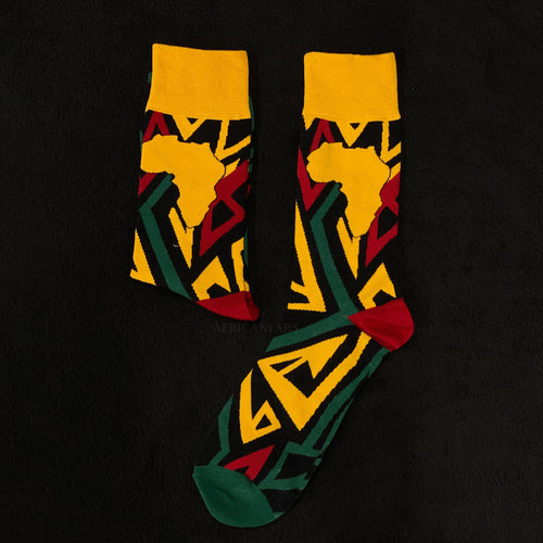 Calcetines africanos / Juego de calcetines afro AKWAABA en bolsa - Juego de 5 pares