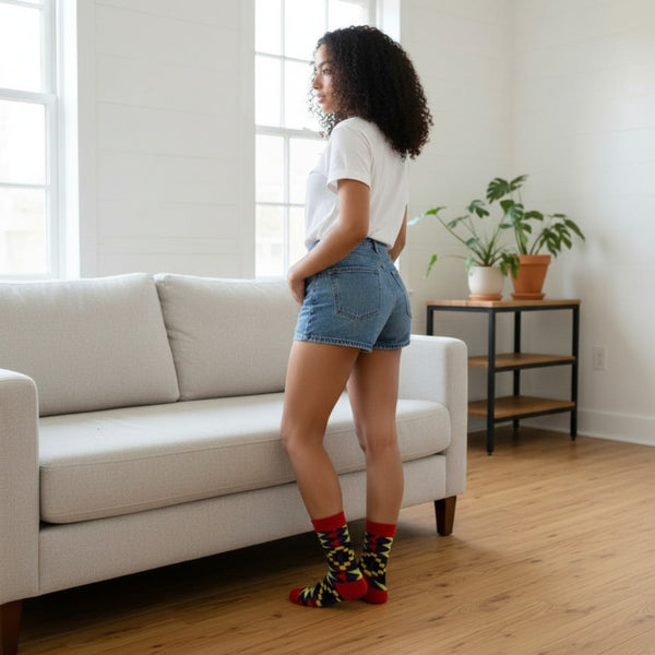 Calcetines africanos / Juego de calcetines afro OHENEBA en bolsa - Juego de 4 pares