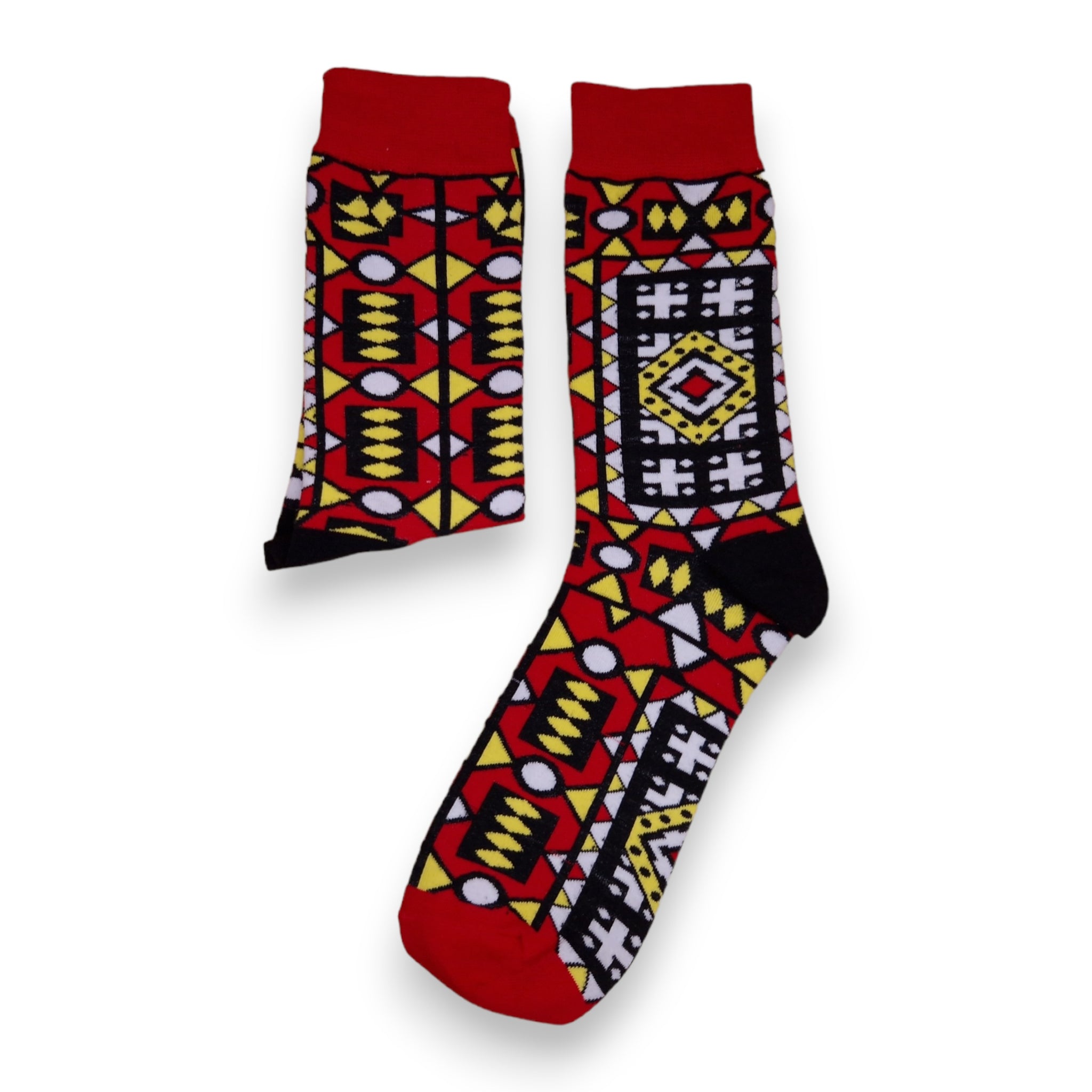 Calcetines africanos / Calcetines afro / Calcetines Samakaka - Rojo