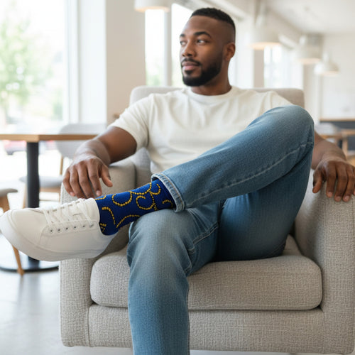 Calcetines africanos / Calcetines afro  - Azul