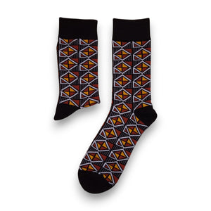 Calcetines africanos / Calcetines afro / Calcetines kente - Granate Bogolan