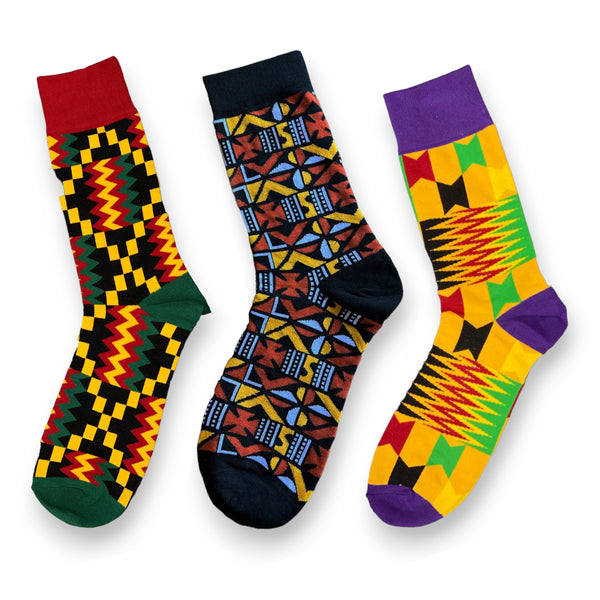 Calcetines africanos / Calcetines afro / Juego de 3 pares ISEN