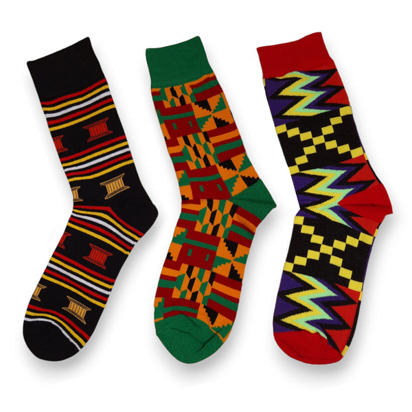 Calcetines africanos / Calcetines afro / Juego de 3 pares EHAN