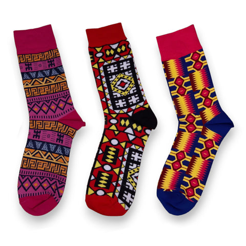 Calcetines africanos / Calcetines afro / Juego de 3 pares IHINRON