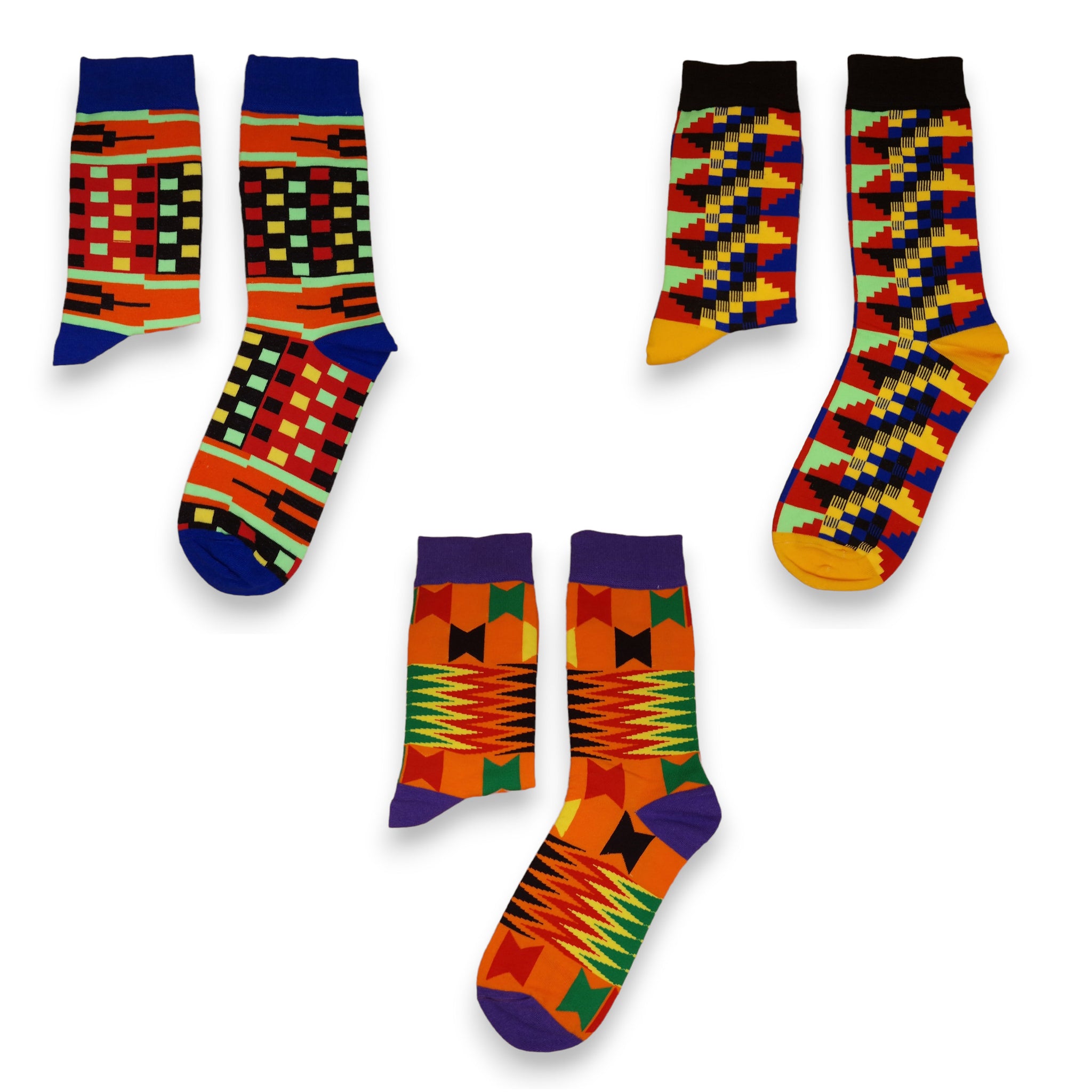 Calcetines africanos / Calcetines afro / Juego de 3 pares - SALE