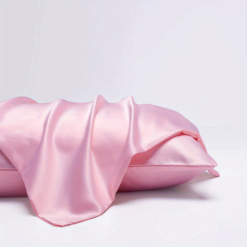 Funda de almohada de satén Rosa 60 x 70 cm tamaño de almohada - Funda de almohada / funda de cojín de satén sedoso