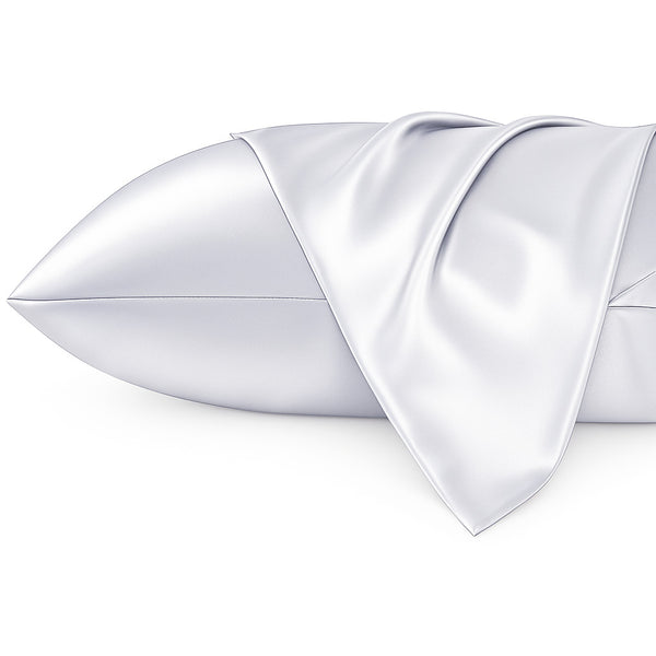 Funda de almohada de satén Gris plateado 60 x 70 cm tamaño de almohada - Funda de almohada / funda de cojín de satén sedoso
