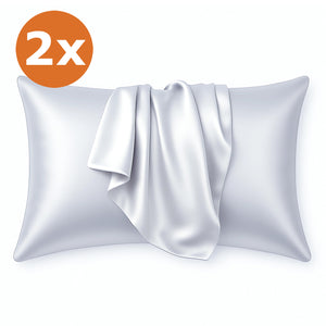 2 PIEZAS - Funda de almohada de satén Fucsia 60 x 70 cm tamaño de almohada - Funda de almohada / funda de cojín de satén sedoso