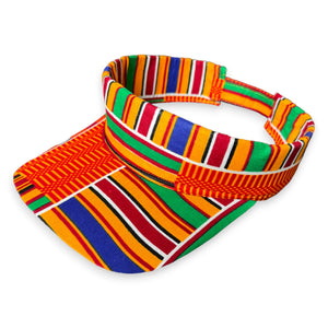 Gorras de visera con estampado africano - Naranja kente