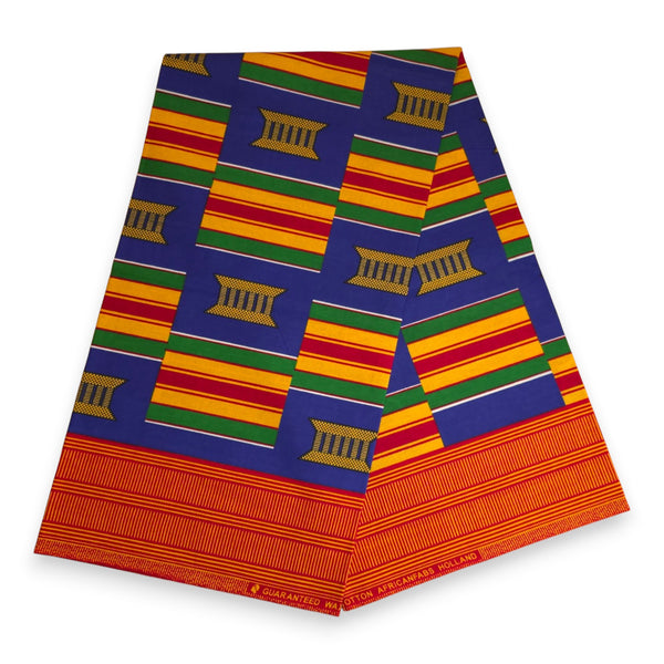 Gorras de visera con estampado africano - Azul Multicolor Kente Pride