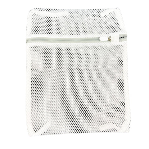 Red de lavandería / Bolsa de lavandería blanca con cremallera (protege el satén en la lavadora)