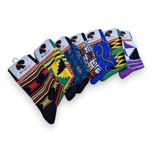 Calcetines africanos / Calcetines afro / Calcetines kente - Azul multicolor