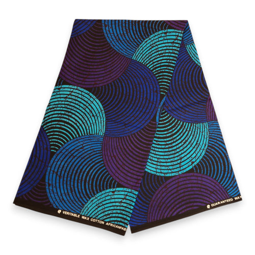 Cinta para la cabeza  africano / Azul & Turquesa Concentric Circle