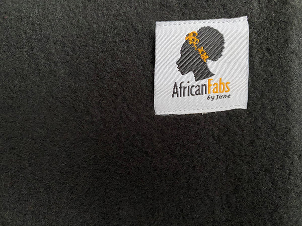 Bufanda de invierno con estampado africano para hombre - Tela de barro negro / bogolan