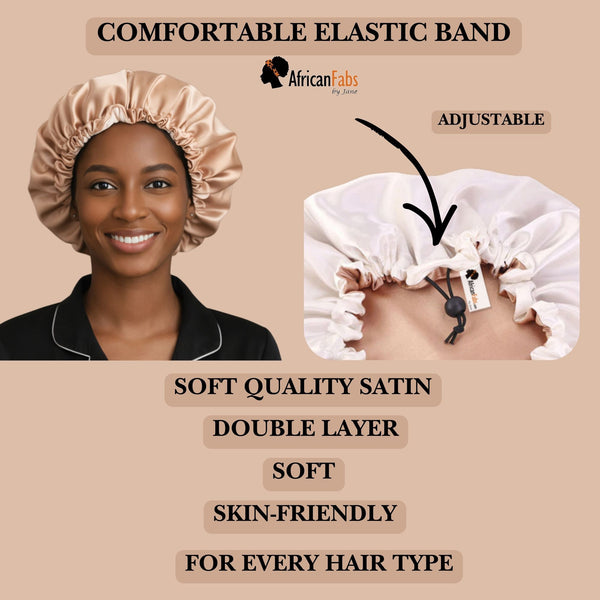SET SATIN - Protege tu cabello y mantenlo seco - Gorro Black Satin Hair + Gorro ducha + Scrunchie