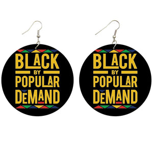 Negro por demanda popular | Pendientes de inspiración africana