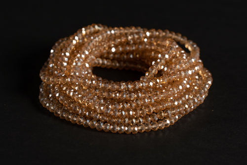Perlas de cintura / Cadena de cintura africana - IVIE- Cristal dorado (elástico)