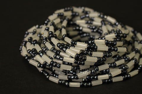 Perlas de Cintura / Cadena de Cintura Africana - OTASOWIE - Gris (elástico)