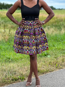 Minifalda estampado africano - Tribal multicolor