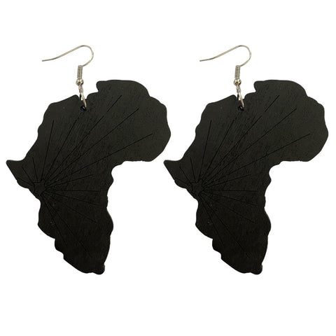 continente africano negro | Pendientes de inspiración africana