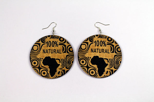 Pendientes inspirados en África | madera y negro 100% natural