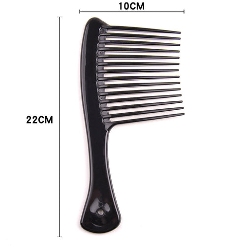 Rake Detangle Comb - Afro Comb ABS Peine grande de dientes anchos para herramienta de peinado