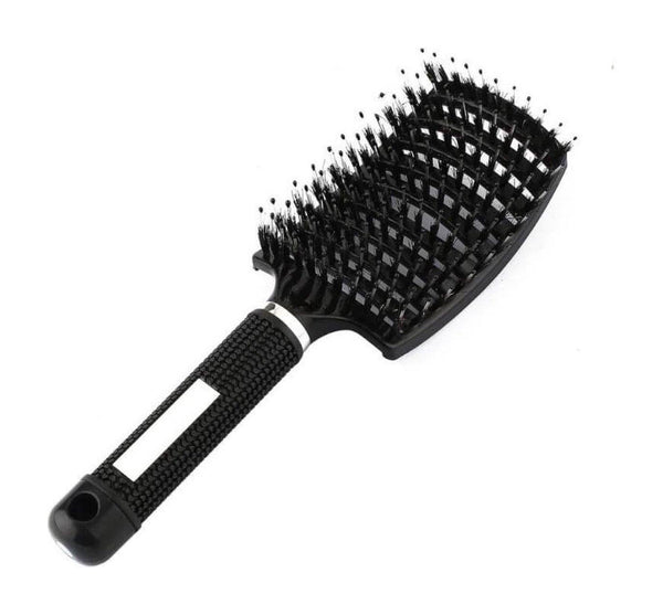 SET SATINADO - Kit de iniciación Protect & Brush your hair - Black Satin Hair Bonnet + Curved Detangler brush + Scrunchie