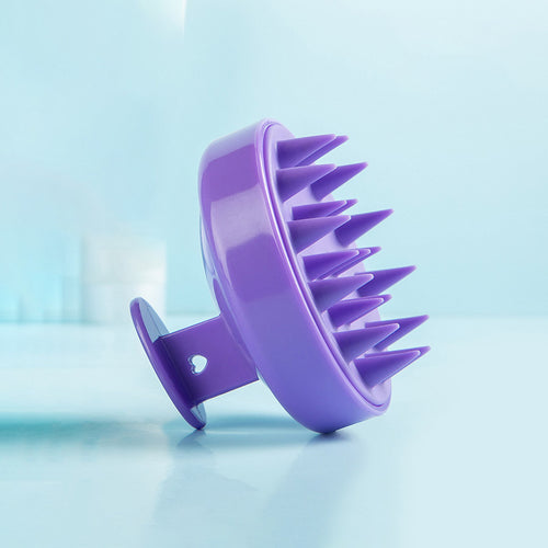 Masajeador de cuero cabelludo - cepillo de pelo de silicona - cepillo de cuero cabelludo - cepillo de masaje - masajeador de cabeza - Púrpura