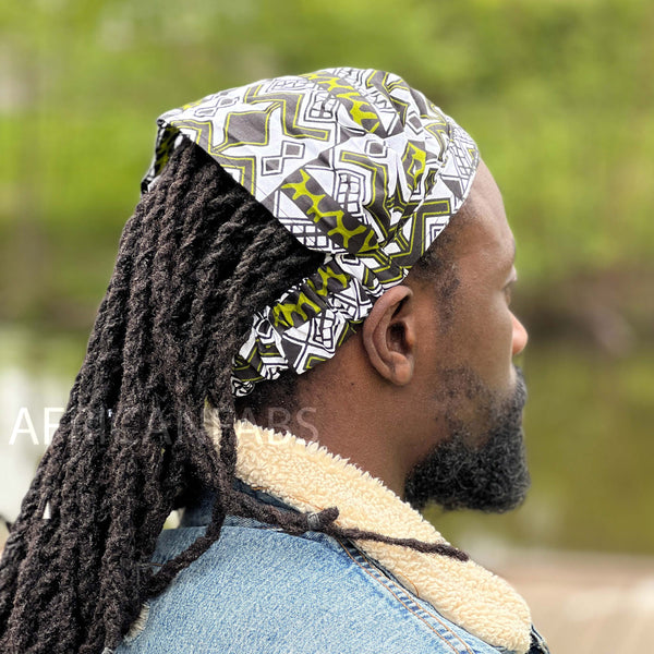Diadema estampado africano - Unisex Adultos - Accesorios para el cabello - Blanco / verde