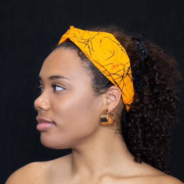 Diadema estampado africano - Adultos - Accesorios Pelo - Naranja