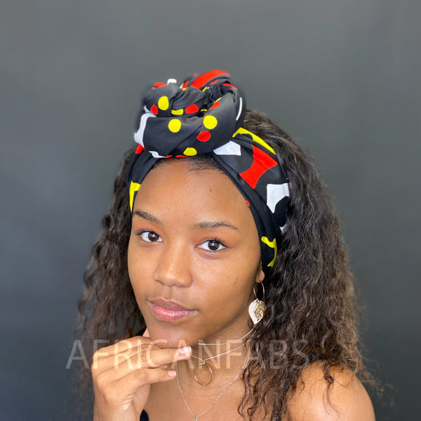 Turbante africano - Barro rojo / amarillo